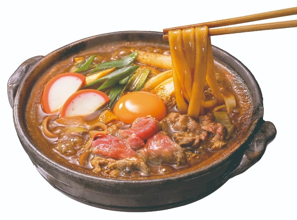 味噌煮込みうどんの土鍋盛り